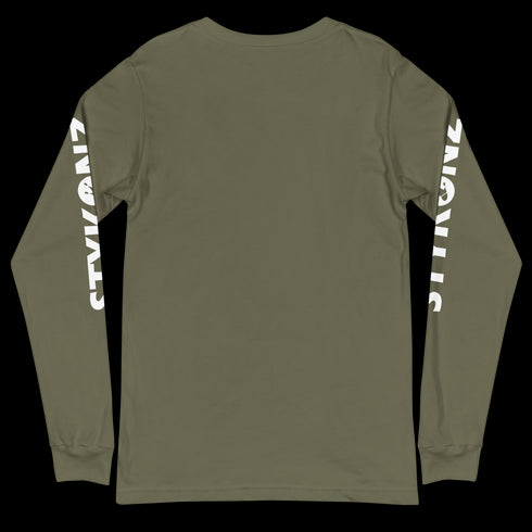 Men's Graffiti Long Sleeve Tee White Stykonz Tag | Hip-Hop Streetwear Tee