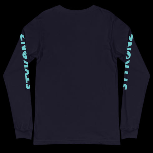 Men's Graffiti Long Sleeve Tee Turquoise Scriptkonz | Hip-Hop Streetwear Tee