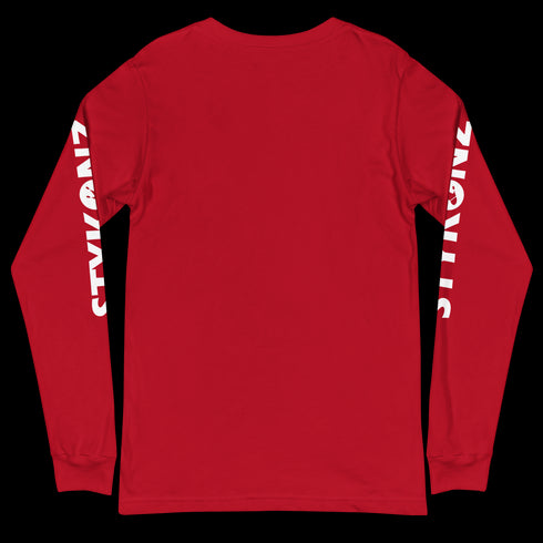 Men's Graffiti Long Sleeve Tee White Stykonz Tag | Hip-Hop Streetwear Tee