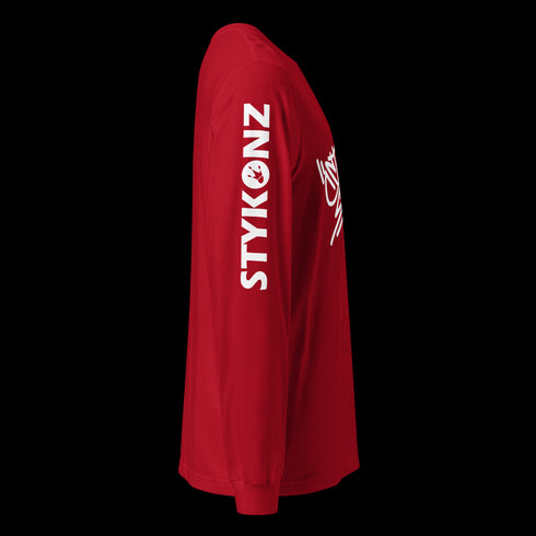 Men's Graffiti Long Sleeve Tee White Stykonz Tag | Hip-Hop Streetwear Tee