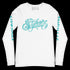 Men's Graffiti Long Sleeve Tee Turquoise Scriptkonz | Hip-Hop Streetwear Tee