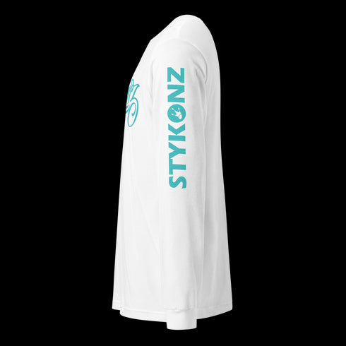 Men's Graffiti Long Sleeve Tee Turquoise Scriptkonz | Hip-Hop Streetwear Tee