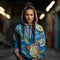 Women’s Graffiti AOP Hoodie – 90’s Elements Throw Ups and Tags | Hip - Hop Streetwear Hoodie - Stykonz Graffiti Streetwear