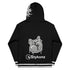 Women’s Graffiti AOP Hoodie – Black and White Scriptkonz | Hip - Hop Streetwear Hoodie - Stykonz Graffiti Streetwear