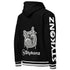 Women’s Graffiti AOP Hoodie – Black and White Scriptkonz | Hip - Hop Streetwear Hoodie - Stykonz Graffiti Streetwear