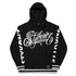 Women’s Graffiti AOP Hoodie – Black and White Scriptkonz | Hip - Hop Streetwear Hoodie - Stykonz Graffiti Streetwear