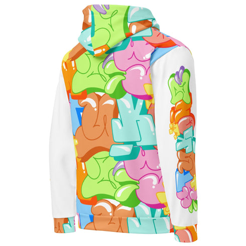 Women’s Graffiti AOP Hoodie – Candy Scriptkonz | Hip - Hop Streetwear Hoodie - Stykonz Graffiti Streetwear