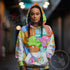 Women’s Graffiti AOP Hoodie – Candy Scriptkonz | Hip - Hop Streetwear Hoodie - Stykonz Graffiti Streetwear