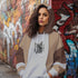 Women’s Graffiti AOP Hoodie – Chocolate Chromium NY Wildstyle feat El - Cappy & Buttonz | Hip - Hop Streetwear Hoodie - Stykonz Graffiti Streetwear