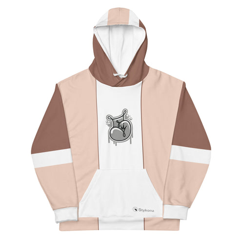 Women’s Graffiti AOP Hoodie – Chocolate Chromium NY Wildstyle feat El - Cappy & Buttonz | Hip - Hop Streetwear Hoodie - Stykonz Graffiti Streetwear