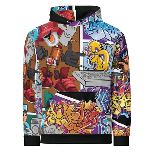 Women’s Graffiti AOP Hoodie – Comic Stykonz 1 | Hip - Hop Streetwear Hoodie - Stykonz Graffiti Streetwear