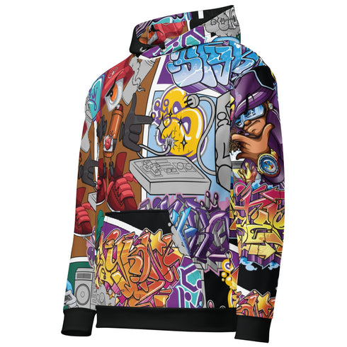 Women’s Graffiti AOP Hoodie – Comic Stykonz 1 | Hip - Hop Streetwear Hoodie - Stykonz Graffiti Streetwear