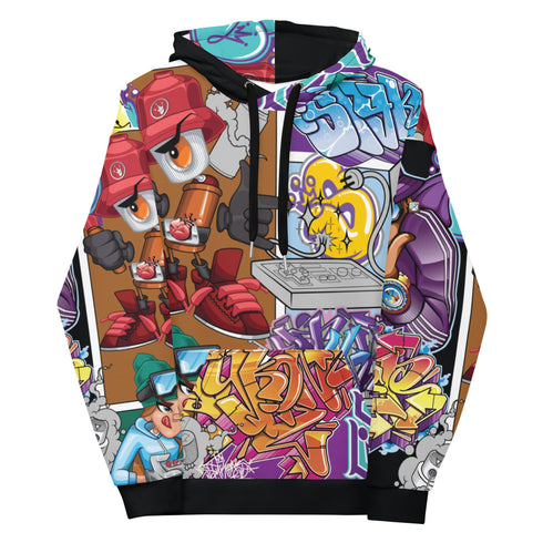 Women’s Graffiti AOP Hoodie – Comic Stykonz 1 | Hip - Hop Streetwear Hoodie - Stykonz Graffiti Streetwear