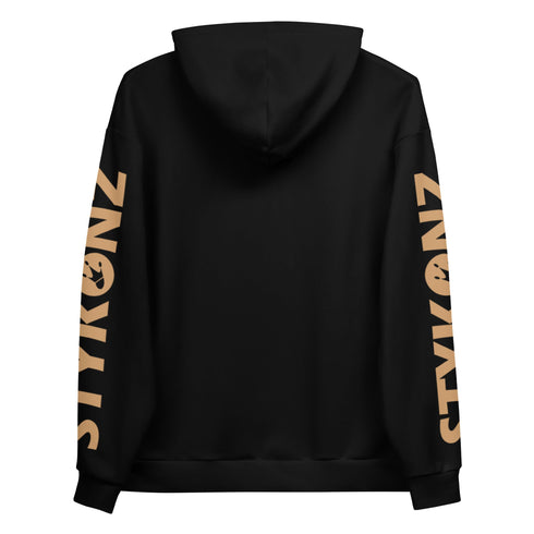 Women’s Graffiti AOP Hoodie – Gold Scriptkonz | Hip - Hop Streetwear Hoodie - Stykonz Graffiti Streetwear