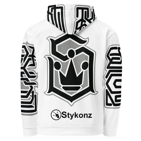 Women’s Graffiti AOP Hoodie – Stykonz BW Style - Master Tag | Hip - Hop Streetwear Hoodie - Stykonz Graffiti Streetwear