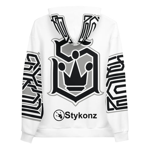 Women’s Graffiti AOP Hoodie – Stykonz BW Style - Master Tag | Hip - Hop Streetwear Hoodie - Stykonz Graffiti Streetwear