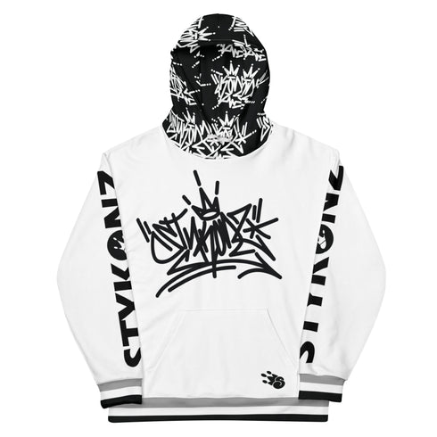 Women’s Graffiti AOP Hoodie – Stykonz S - Kingz Bubble Throwup | Hip - Hop Streetwear Hoodie - Stykonz Graffiti Streetwear