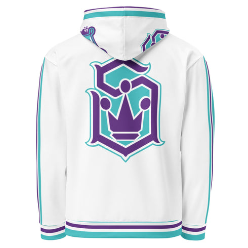 Women’s Graffiti AOP Hoodie – Stykonz Turquoise Script | Hip - Hop Streetwear Hoodie - Stykonz Graffiti Streetwear