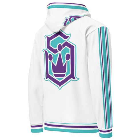 Women’s Graffiti AOP Hoodie – Stykonz Turquoise Script | Hip - Hop Streetwear Hoodie - Stykonz Graffiti Streetwear