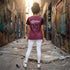 Women's Graffiti Athletic T-shirt feat Black Cherry - Stykonz Graffiti Streetwear