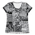 Women's Graffiti Athletic T-shirt feat B&W Comic Stykonz 1 - Stykonz Graffiti Streetwear