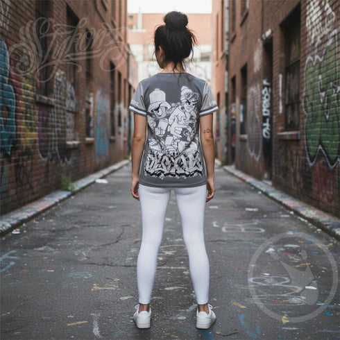 Women's Graffiti Athletic T-shirt feat Chromium - Stykonz Graffiti Streetwear