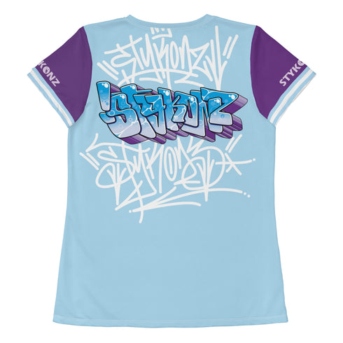 Women's Graffiti Athletic T-shirt feat Ice - Block - Stykonz Graffiti Streetwear