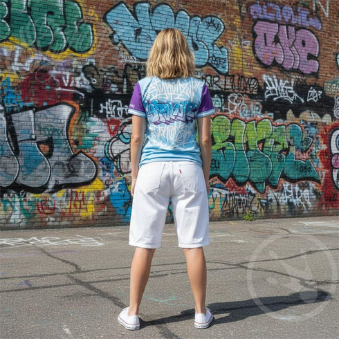 Women's Graffiti Athletic T-shirt feat Ice - Block - Stykonz Graffiti Streetwear