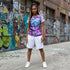 Women's Graffiti Athletic T-shirt feat Purple Wildstyle - Stykonz Graffiti Streetwear