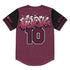 Women’s Graffiti Baseball Jersey – Black Cherry | Hip - Hop Streetwear Jersey - Stykonz Graffiti Streetwear