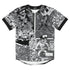 Women’s Graffiti Baseball Jersey – B&W Comic Stykonz 1 | Hip - Hop Streetwear Jersey - Stykonz Graffiti Streetwear