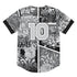Women’s Graffiti Baseball Jersey – B&W Comic Stykonz 1 | Hip - Hop Streetwear Jersey - Stykonz Graffiti Streetwear