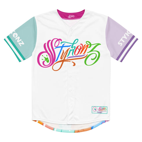 Women’s Graffiti Baseball Jersey – Candy | Hip - Hop Streetwear Jersey - Stykonz Graffiti Streetwear