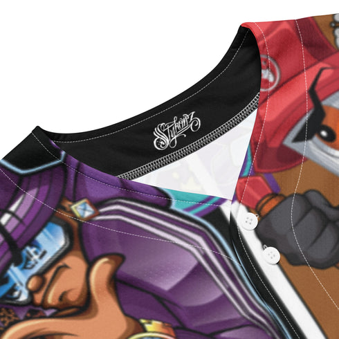 Women’s Graffiti Baseball Jersey – Comic Stykonz 1 | Hip - Hop Streetwear Jersey - Stykonz Graffiti Streetwear
