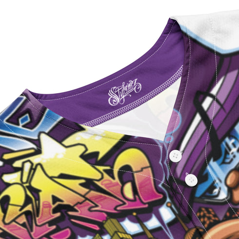 Women’s Graffiti Baseball Jersey – The Train Master NY Wildstyle | Hip - Hop Streetwear Jersey - Stykonz Graffiti Streetwear