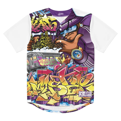 Women’s Graffiti Baseball Jersey – The Train Master NY Wildstyle | Hip - Hop Streetwear Jersey - Stykonz Graffiti Streetwear