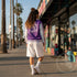 Women’s Graffiti Bomber Jacket – Stykonz Purple & White Throwup Script | Hip - Hop Streetwear Jacket - Stykonz Graffiti Streetwear