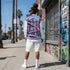 Women’s Graffiti Bomber Jacket – Stykonz Purple Wildstyle | Hip - Hop Streetwear Jacket - Stykonz Graffiti Streetwear