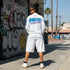 Women’s Graffiti Bomber Jacket – White Ice - Block Blockbuster | Hip - Hop Streetwear Jacket - Stykonz Graffiti Streetwear
