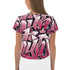 Women's Graffiti Crop Tee Black Cherry - Stykonz Graffiti Streetwear