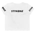 Women's Graffiti Crop Tee Black Stykonz Block - Stykonz Graffiti Streetwear