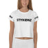 Women's Graffiti Crop Tee Black Stykonz Block - Stykonz Graffiti Streetwear