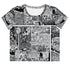 Women's Graffiti Crop Tee B&W Comic Stykonz 1 - Stykonz Graffiti Streetwear