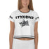 Women's Graffiti Crop Tee B&W Stykonz Crown Central - Stykonz Graffiti Streetwear