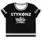 Women's Graffiti Crop Tee B&W Stykonz Crown Central - Stykonz Graffiti Streetwear