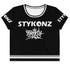 Women's Graffiti Crop Tee B&W Stykonz Crown Central - Stykonz Graffiti Streetwear