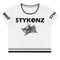 Women's Graffiti Crop Tee B&W Stykonz Crown Central - Stykonz Graffiti Streetwear