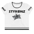 Women's Graffiti Crop Tee B&W Stykonz Crown Central - Stykonz Graffiti Streetwear
