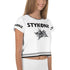 Women's Graffiti Crop Tee B&W Stykonz Crown Central - Stykonz Graffiti Streetwear