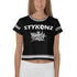 Women's Graffiti Crop Tee B&W Stykonz Crown Central - Stykonz Graffiti Streetwear